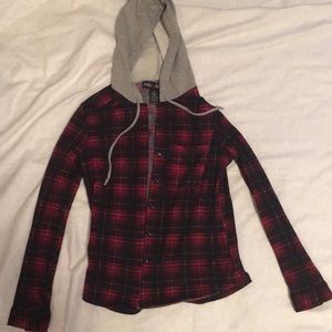 Long sleeve, plaid button up!